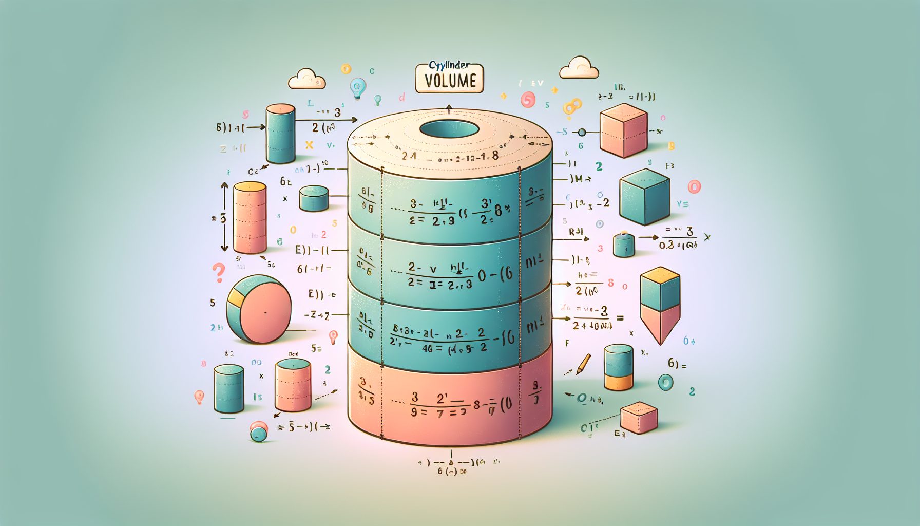Мини-инструкция по решению задач на объем цилиндра